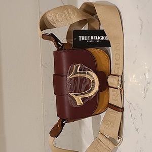True Religion leather crossbody bag